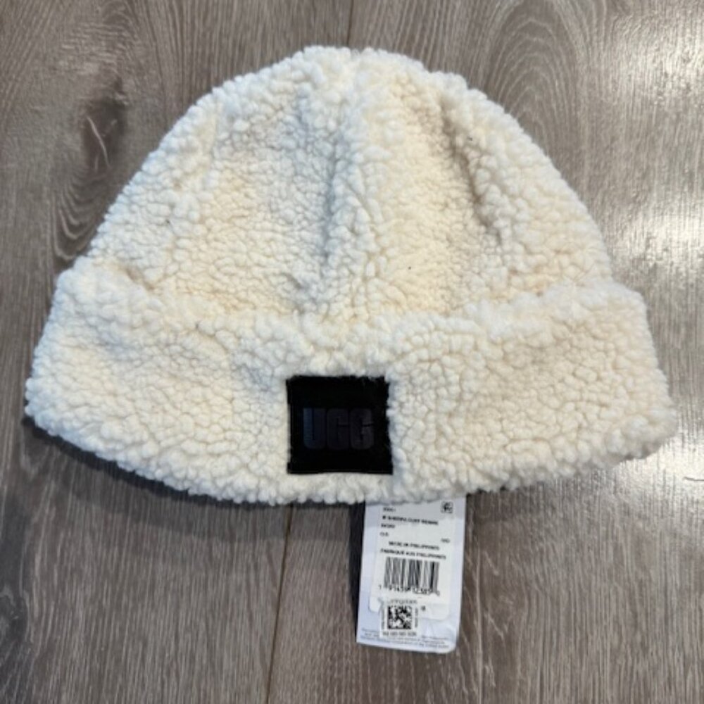 Women’s UGG SHERPA CUFF BEANIE IVORY O/S NWT